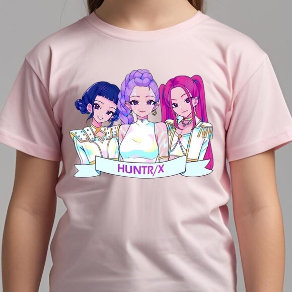 Huntrix Girls K-pop Demon Hunters Graphic T-shirt for kids - Picture 2 of 5
